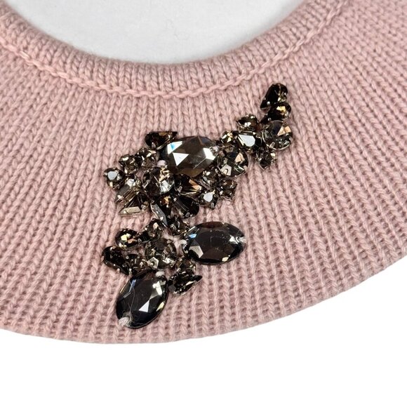 NWT Portolano Beret Hat & Long Gloves Set 2 PCs Blush Beaded Embellished OS - Picture 8 of 13